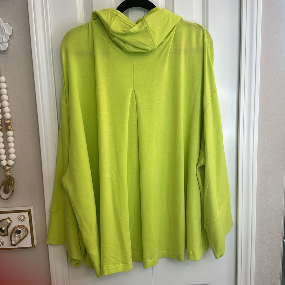 Bright Lime Green Hooded Top - Picture 6 of 7
